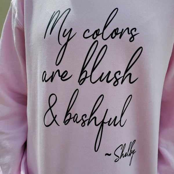 Blush new arrivals colored sweatshirt