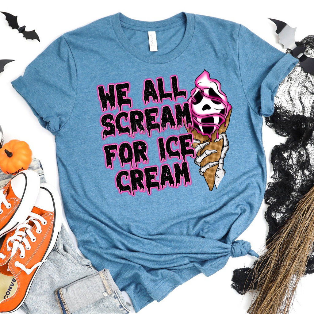 Women's We All Scream for Ice Cream Halloween T-Shirt