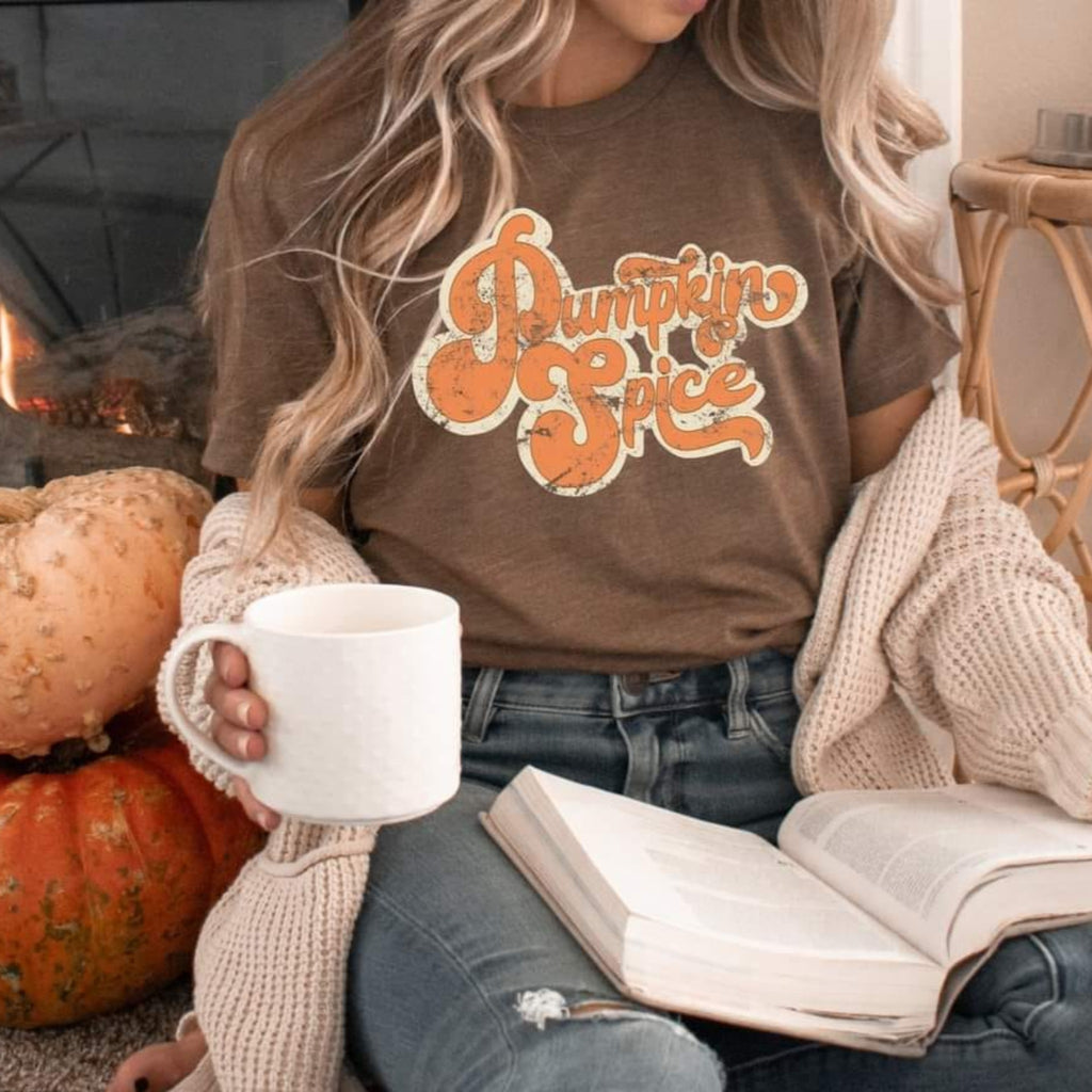 Women's Retro Pumpkin Spice Fall T-Shirt