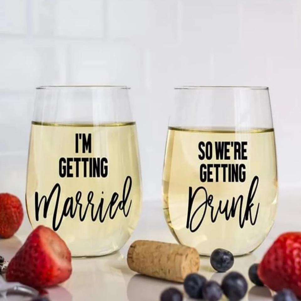 We're Getting Drunk  Wine Glass