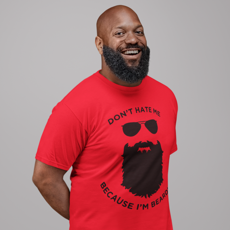 Men's Beardiful Red T-Shirt | Men's Best Printed Design T-Shirt | Best Ideal Gift for Tees Your Friends & Family