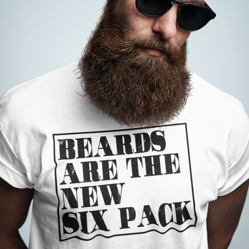 Men's Beards 6 Pack T-Shirt | Men Best Printed Design T-Shirt | Best Ideal Gift for Tees Your Friends & Family