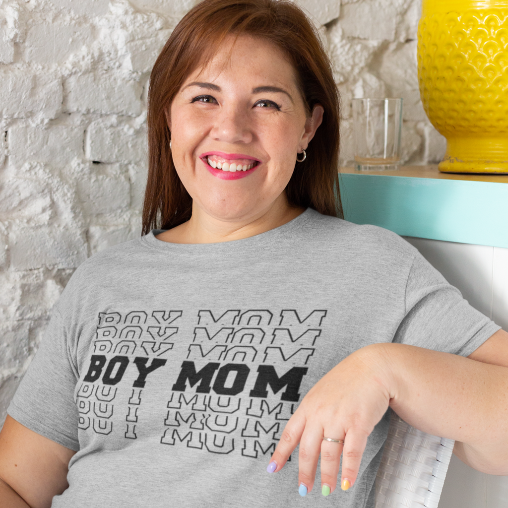 Women's Boy Mom T-Shirt | Girl's Best Printed Design T-Shirt | Best Ideal Gift for Tees Your Friends & Family