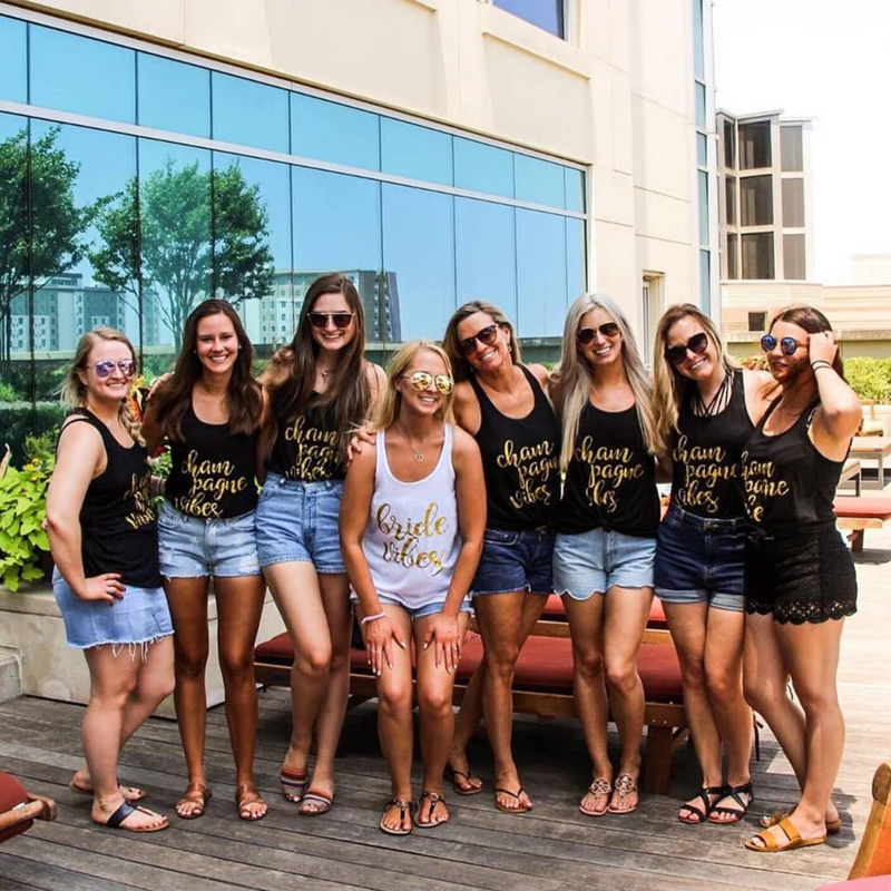 Champagne Vibes Bridal Party Tank