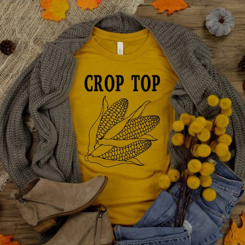Women's Farm Crop Top T-Shirt - Ladies Printed Design Tshirt - Best Ideal Gift Tees for Your Friends & Family