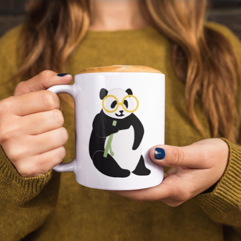 Panda with Glasses Mug