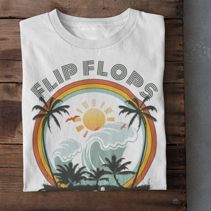 Women's Flip Flop Non-Stop Fla T-Shirt | Girls Best Printed Design T-Shirt | Best Ideal Gift for Tees Your Friends & Family