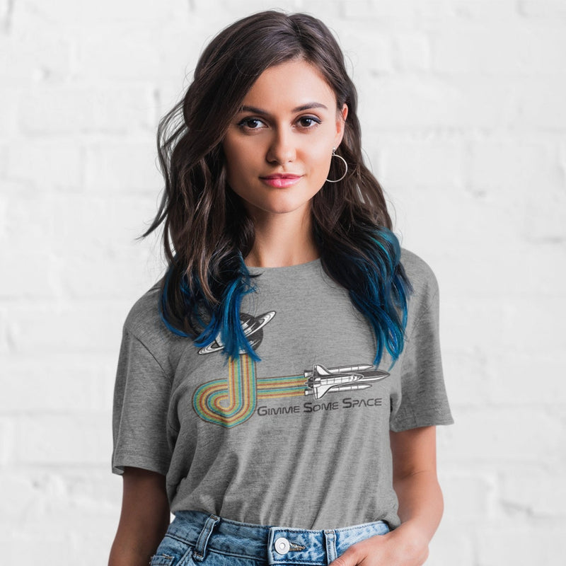 Women's Gimme Some Space T-Shirt - Girls Printed Design Tshirt - Best Ideal Gift Tees for Your Friends & Family