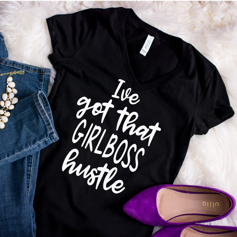 girl boss hustle entrepreneur tee shirt 