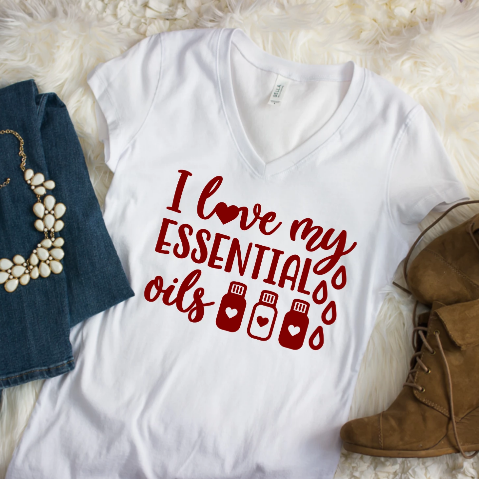 I Love Essential Oils Ladies Tshirt