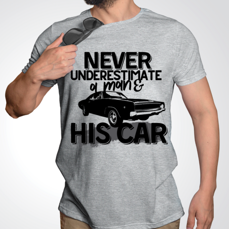 Men's Never Underestimate T-Shirt - Boys Printed Design Tshirt - Best Ideal Gift Tees for Your Friends & Family
