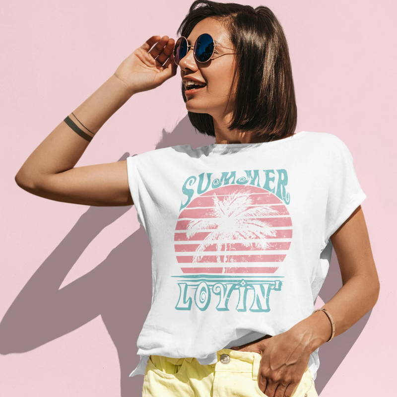 Women's Summer Lovin T-Shirt | Girls Best Printed Design T-Shirt | Best Ideal Gift for Tees Your Friends & Family