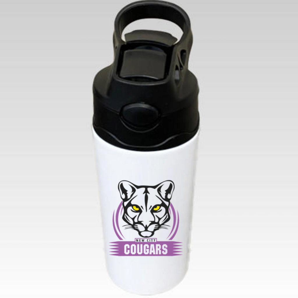 Cougars 12 oz Water Bottle with Straw