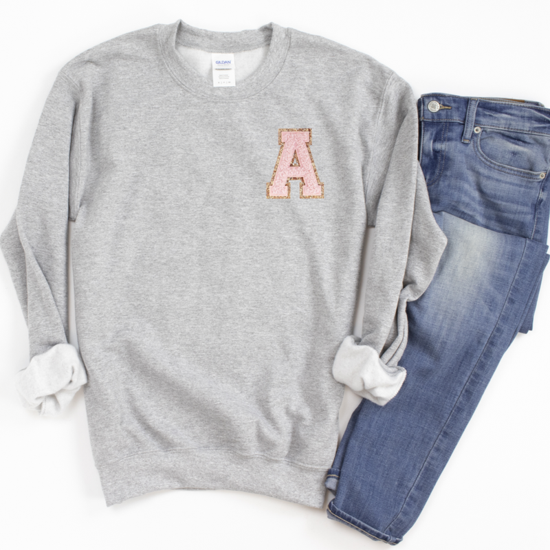 Women's Capital Alphabet Sweatshirt - Girls Printed Crewneck Sweatshirts - Best Ideal Gift Shirts for Your Friends & Family
