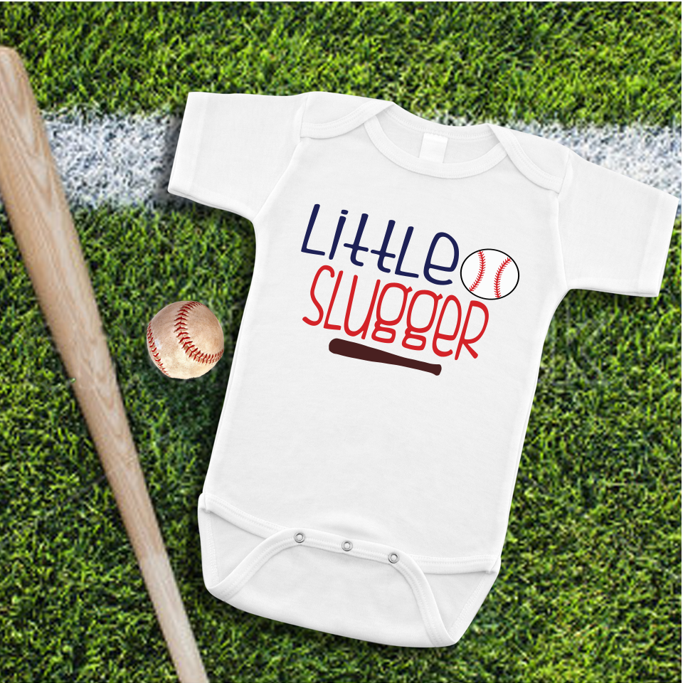Little Slugger Baseball Baby Bodysuit
