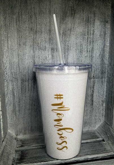 Glittered Personalized Tumbler